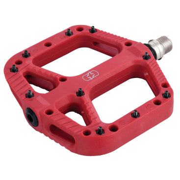 Loam 20 Nylon Flat Pedals Red