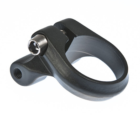 Seat clamp with rack mount 28.6mm black