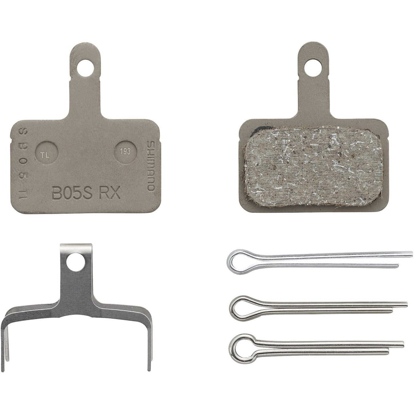 Shimano B05S Disc Brake Pads and Spring, (steel backed, resin)
