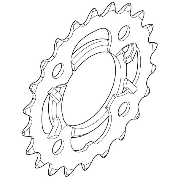 Shimano Spares C/RING FCM361 W/chain protector 28T BK